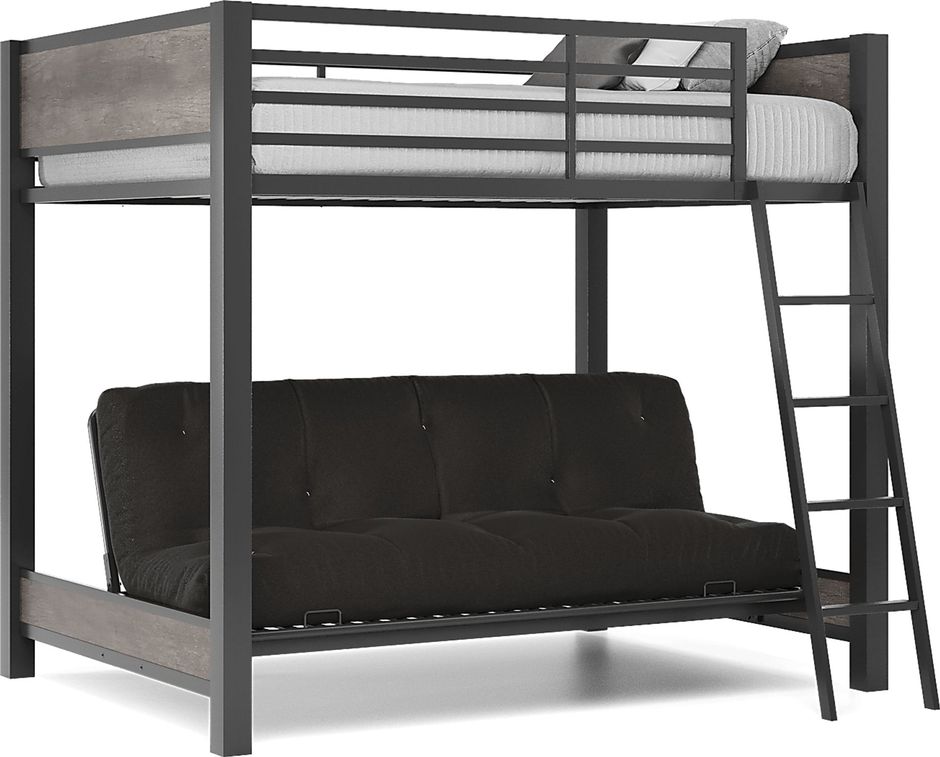 Kids Colefax Avenue Dark Gray Full/Futon Bunk Bed - Image 1