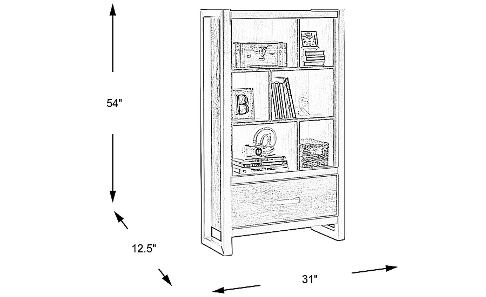 Dimension Image. Please refer to the Dimension Tab on this page for dimension details.