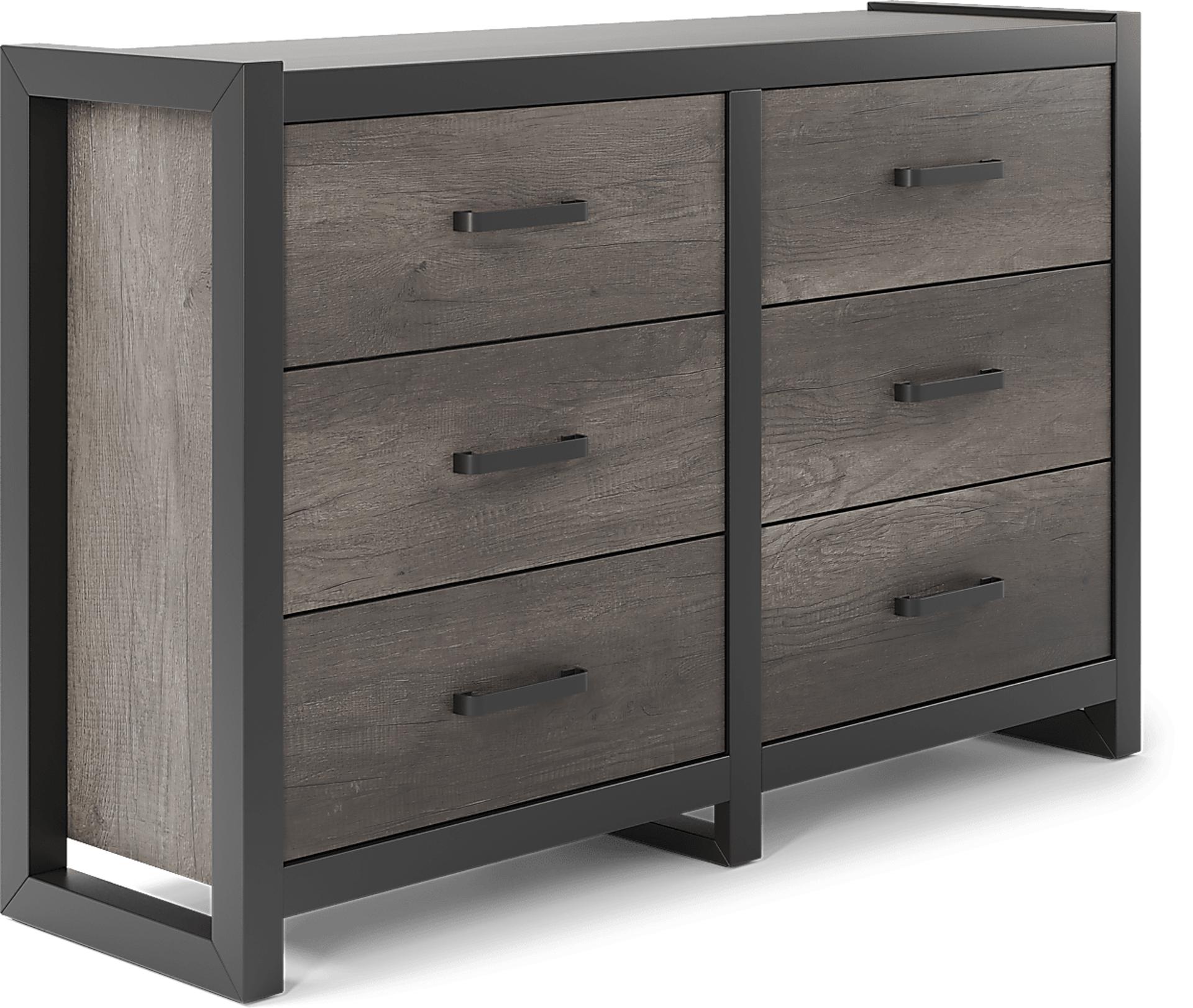 Contemporary Dressers in White, Black & Silver Colors