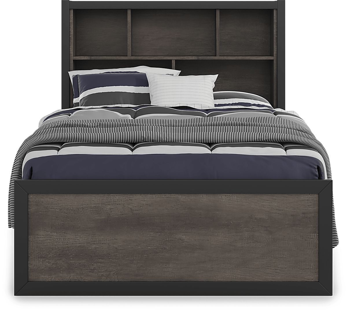 Colefax Avenue Dark Gray 3 Pc Full Bookcase Bed Rooms to Go