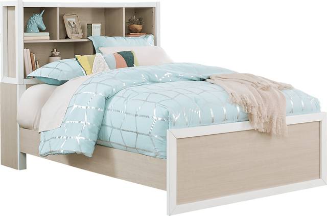 Kids Colefax Avenue White 3 Pc Full Bookcase Bed - Thumbnail - Image 1