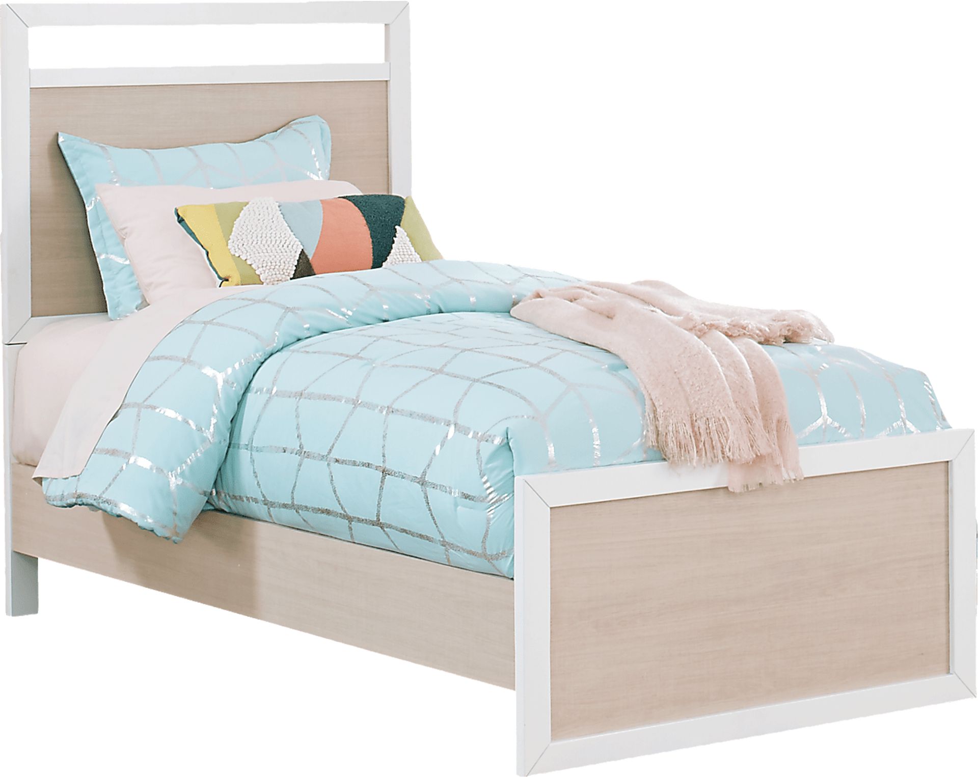 Kids Colefax Avenue White 3 Pc Twin Panel Bed - Image 1