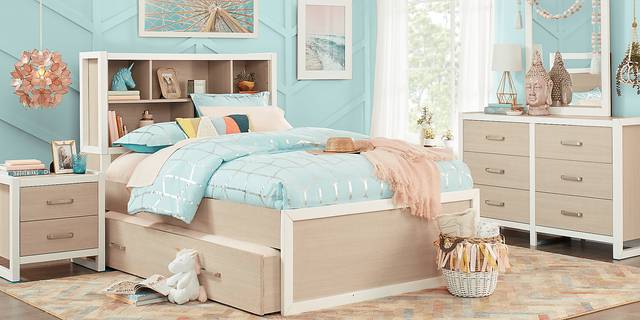 Kids Colefax Avenue White 5 Pc Twin Bookcase Bedroom - Thumbnail - Image 1