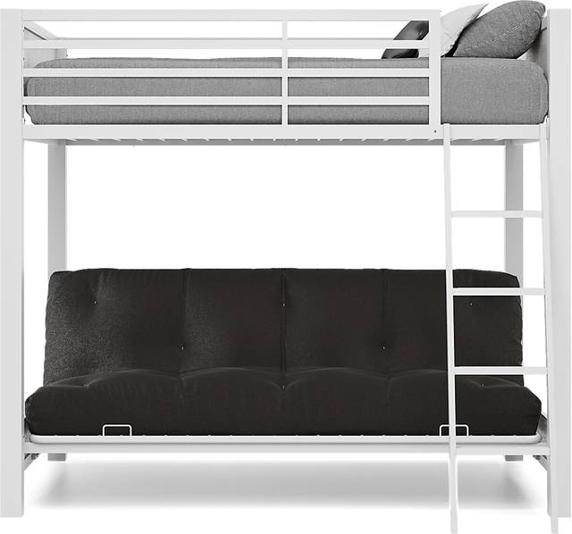 Kids Colefax Avenue White Full/Futon Bunk Bed - Thumbnail - Image 3