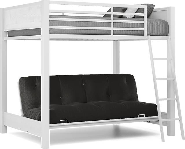 Kids Colefax Avenue White Full/Futon Bunk Bed - Thumbnail - Image 1