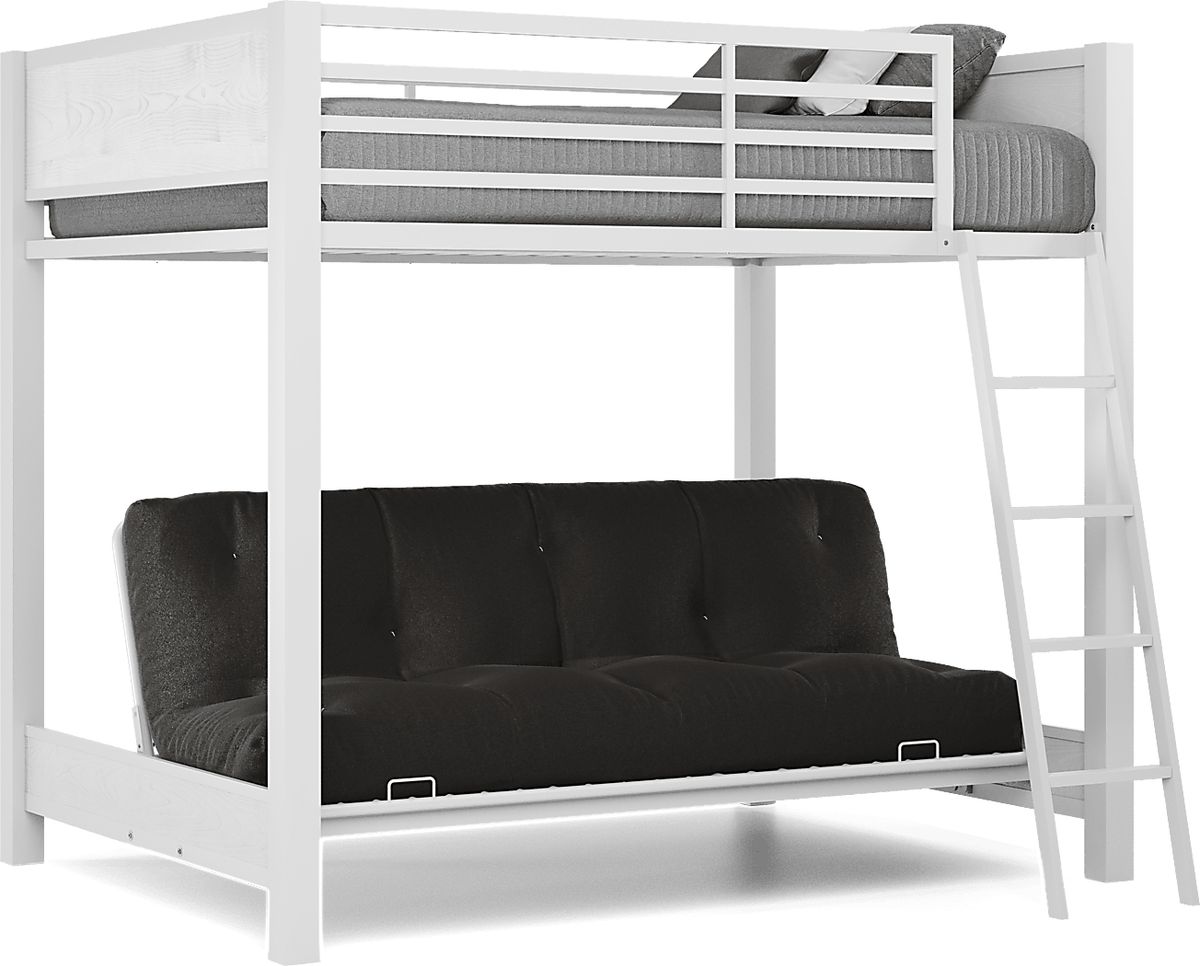 Colefax Avenue 4 Pc White Colors,White Full/Futon Loft Rooms to Go