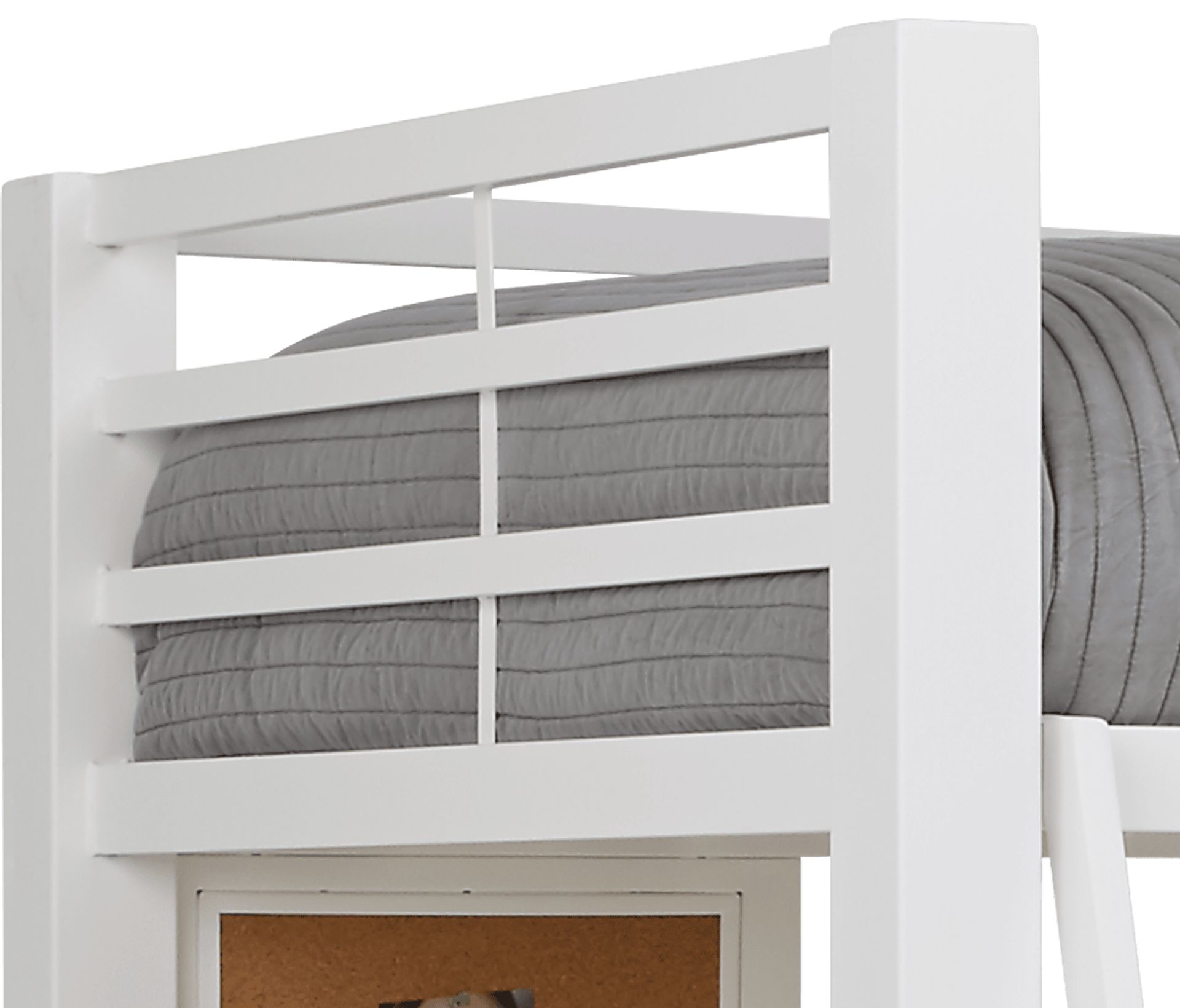 Kids Colefax Avenue White Full Loft Bed with Desk and Bookcase - Image 8
