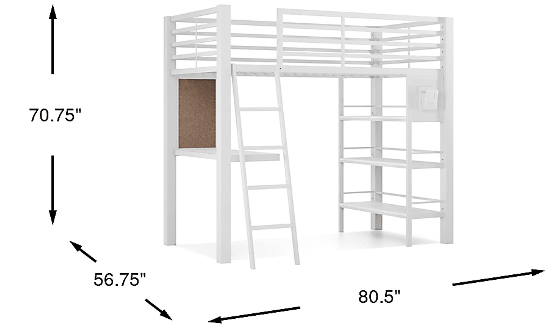 Dimension Image. Please refer to the Dimension Tab on this page for dimension details.