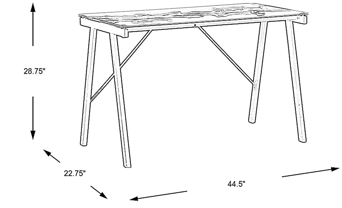 Kids Color Splash White Graphic Desk