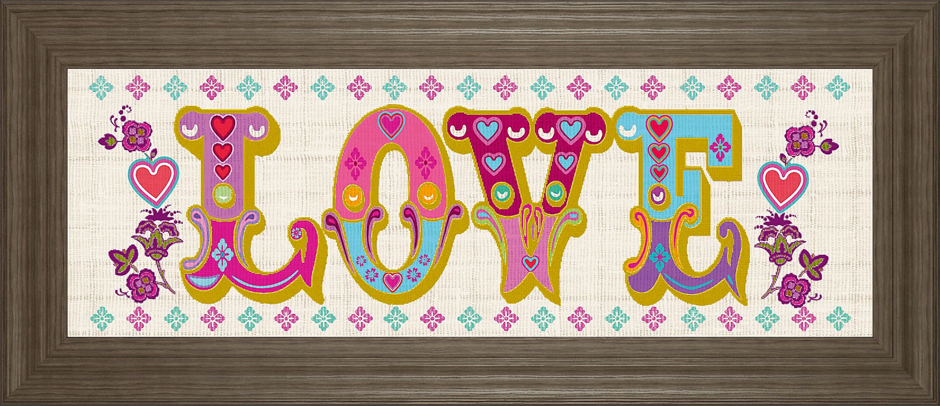 Kids Colorful Love Pink Artwork - Image 2