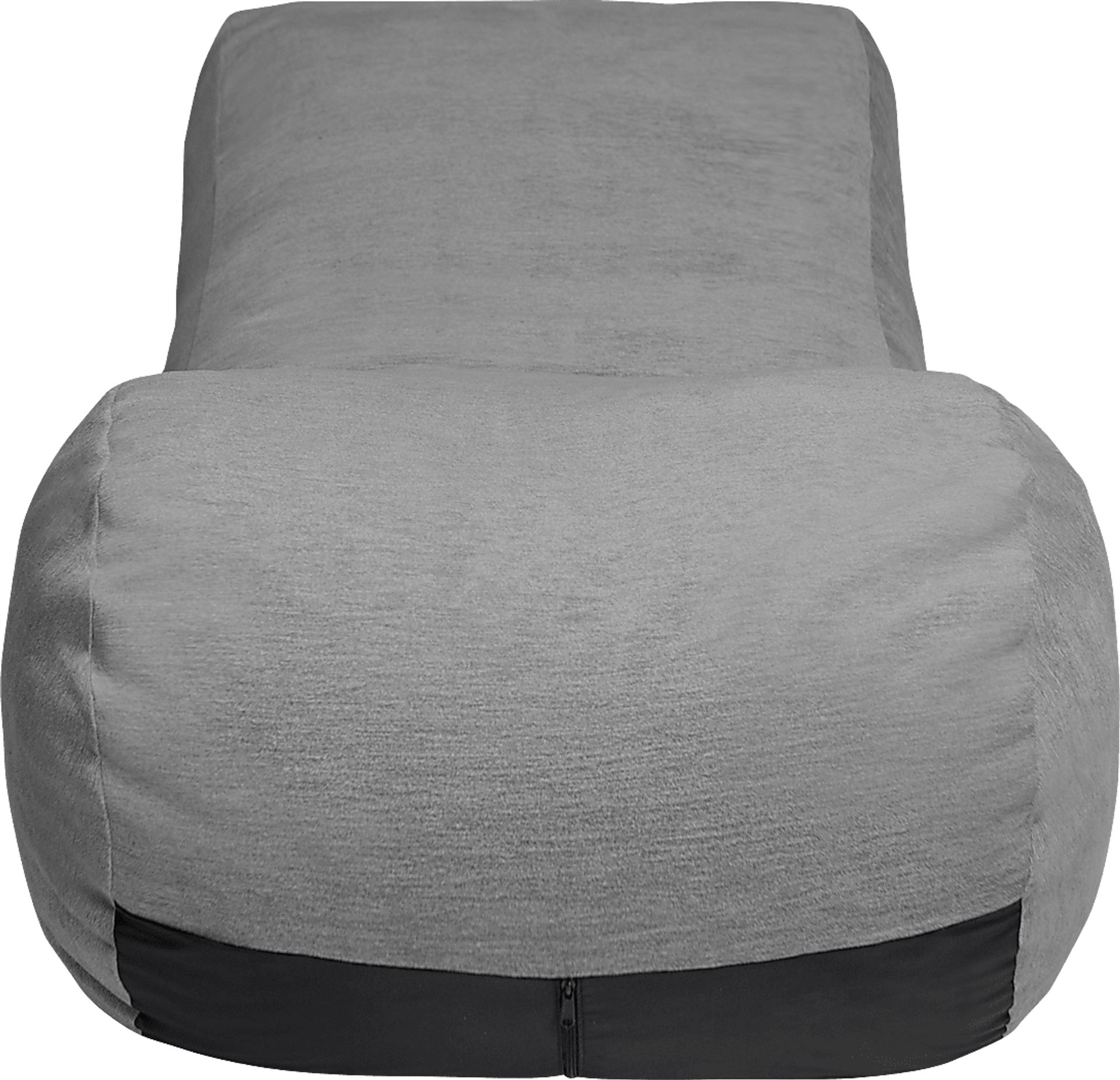 Kids Comfy Lush Gray Bean Bag Chair - Image 2
