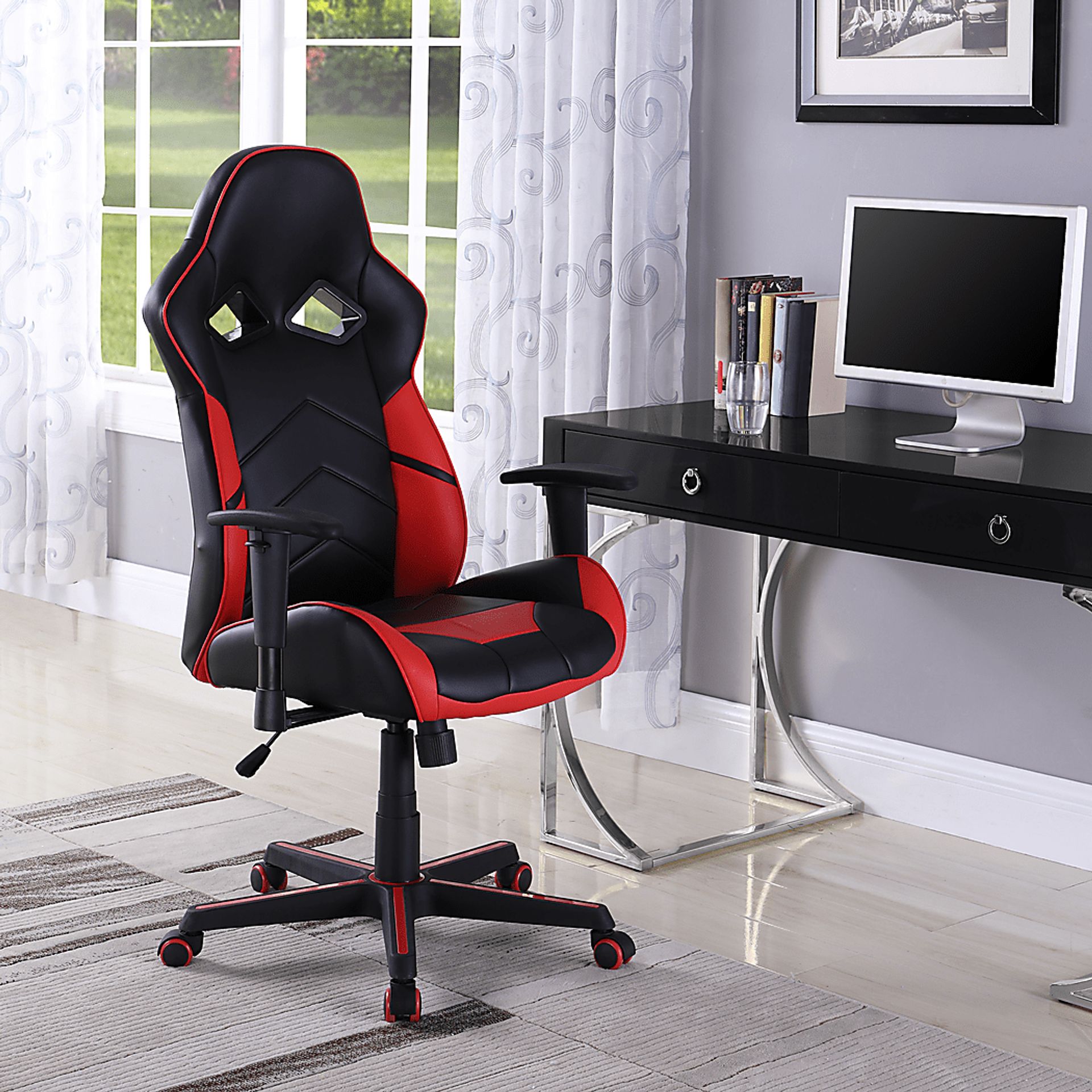 Kids Connick Black/Red Gaming Desk Chair - Image 5