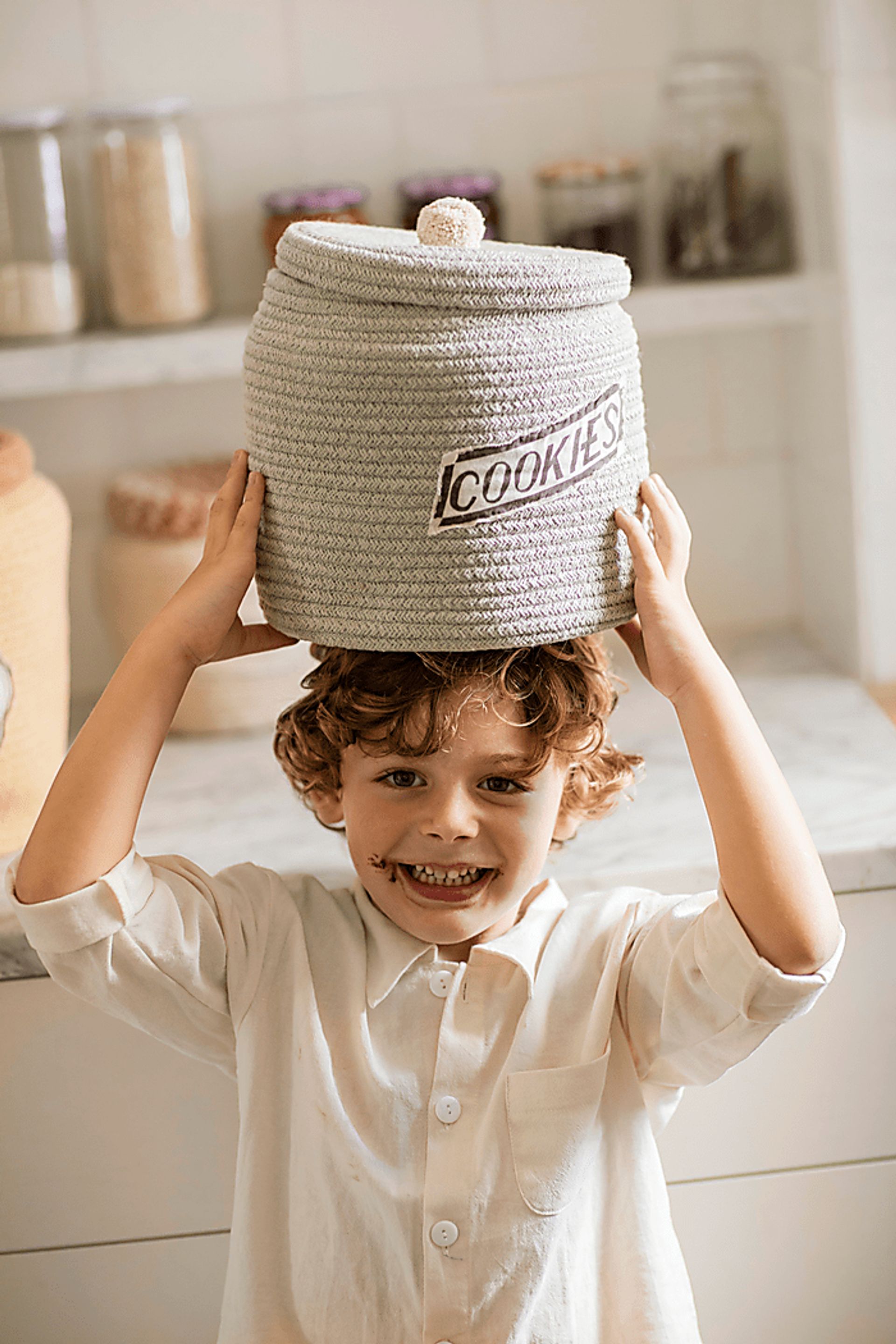 Kids Cookie Jar Blue/Sage Basket - Image 3