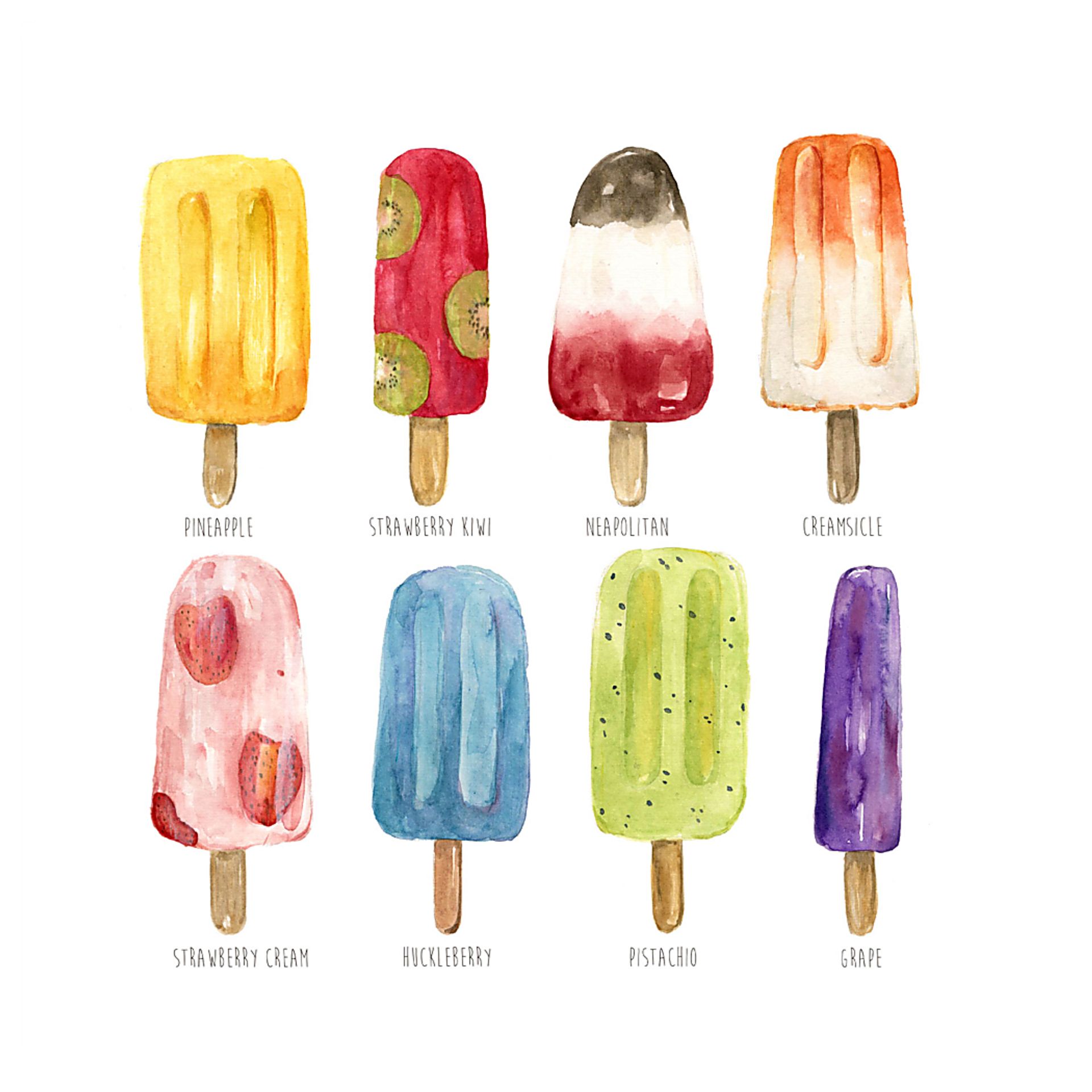 Kids Cool Pops White Artwork - Image 1