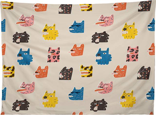 Kids Cool Tigers Cream Tapestry - Thumbnail - Image 1