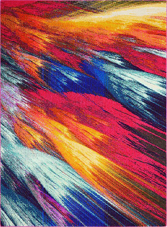 Kids Cosmic Flair Red 3'11 x 5'11 Rug - Thumbnail - Image 1