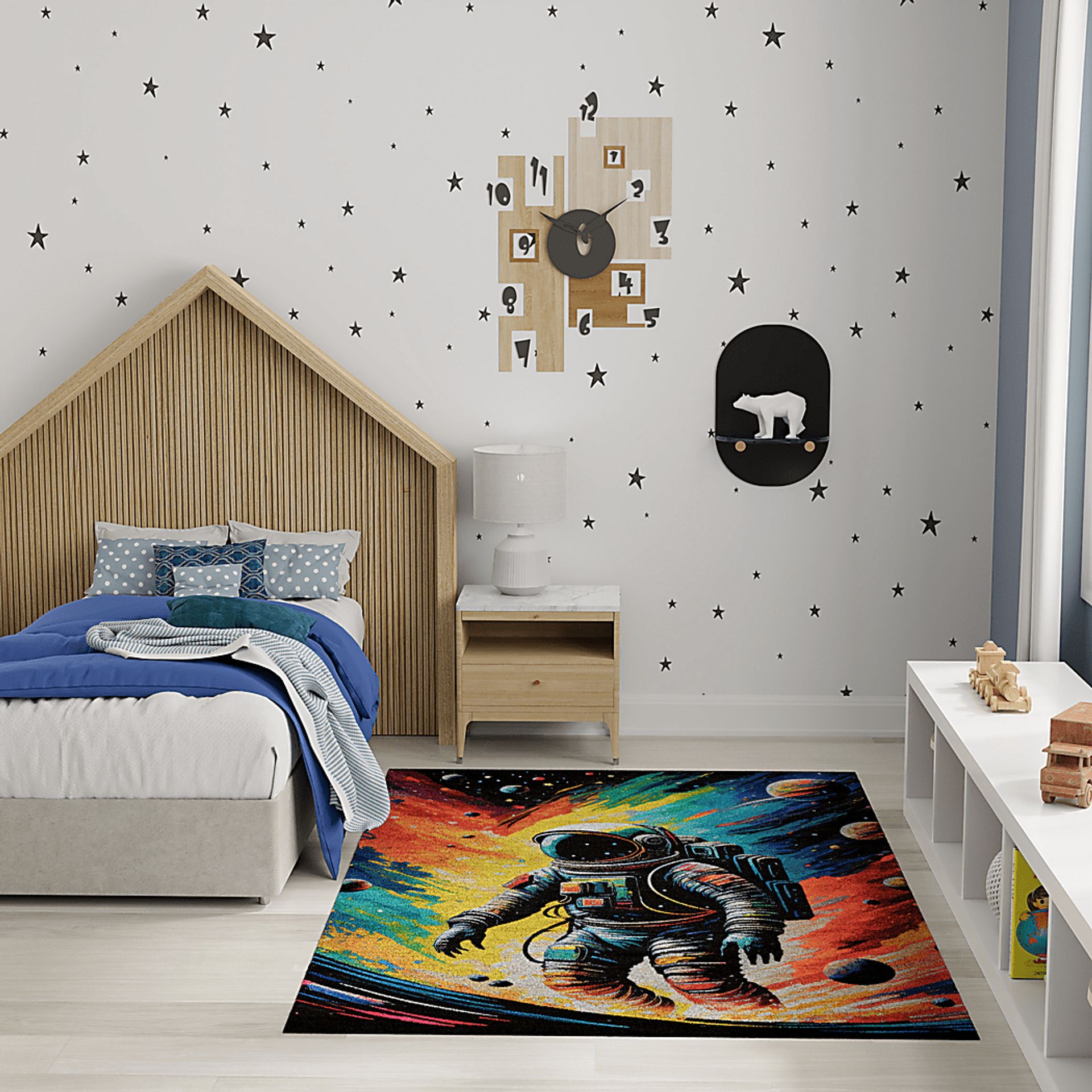 Kids Cosmo Playground Black 3'5 x 5' Rug - Image 3