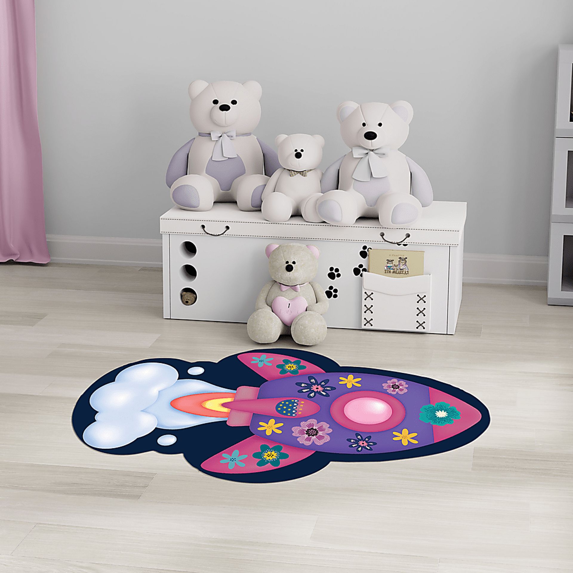 Kids Cosmo Shuttle Purple 5' x 7' Rug - Image 2
