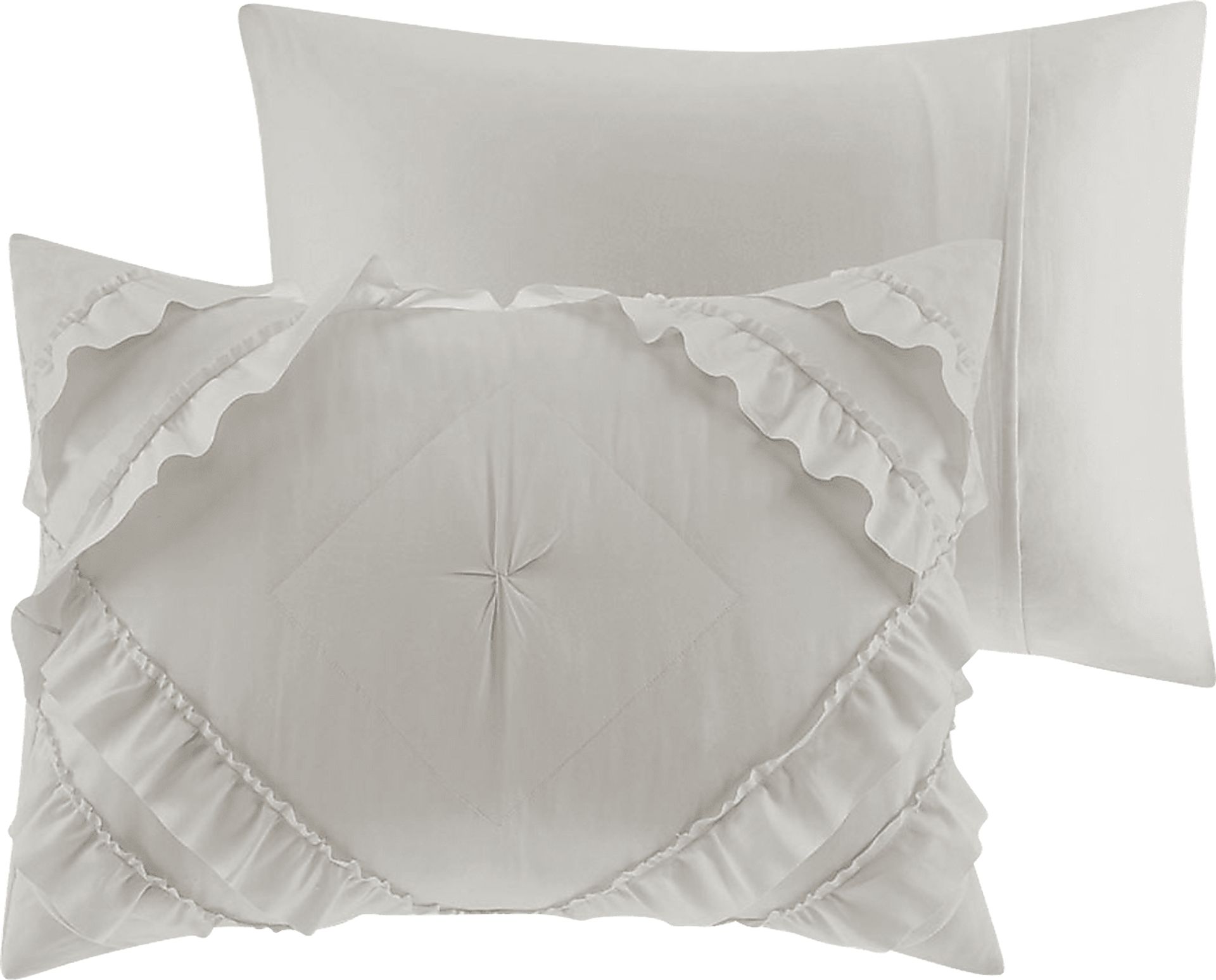 Kids Cottage Chic Gray 3 Pc Full/Queen Coverlet Set - Image 2