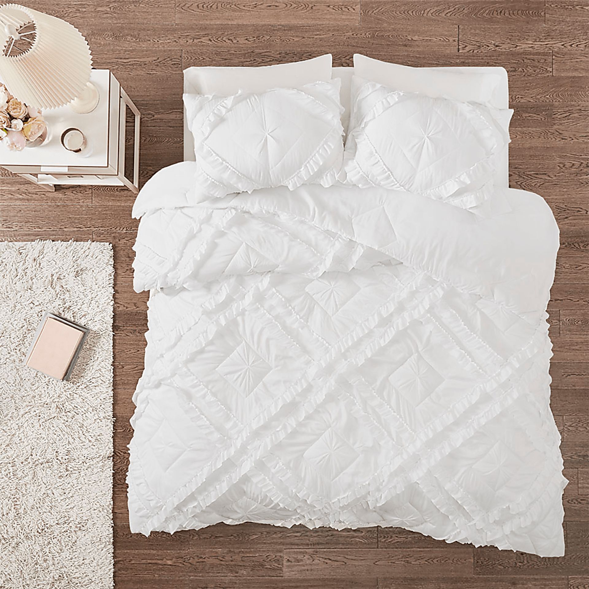 Kids Cottage Chic White 3 Pc Full/Queen Coverlet Set - Image 6
