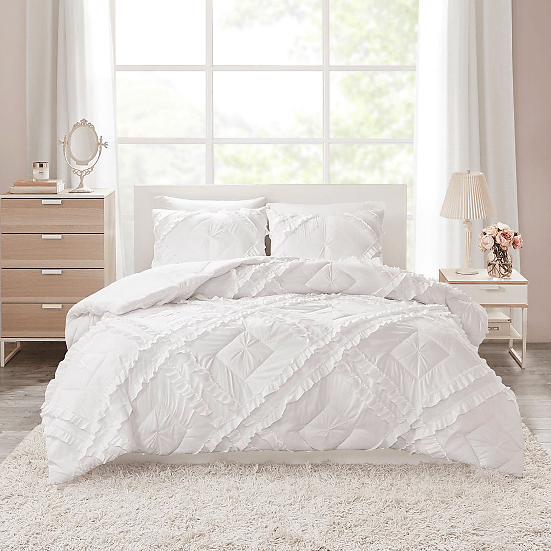 Kids Cottage Chic White 3 Pc Full/Queen Coverlet Set - Image 8
