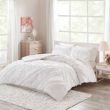 Kids Cottage Chic White 3 Pc Full/Queen Coverlet Set