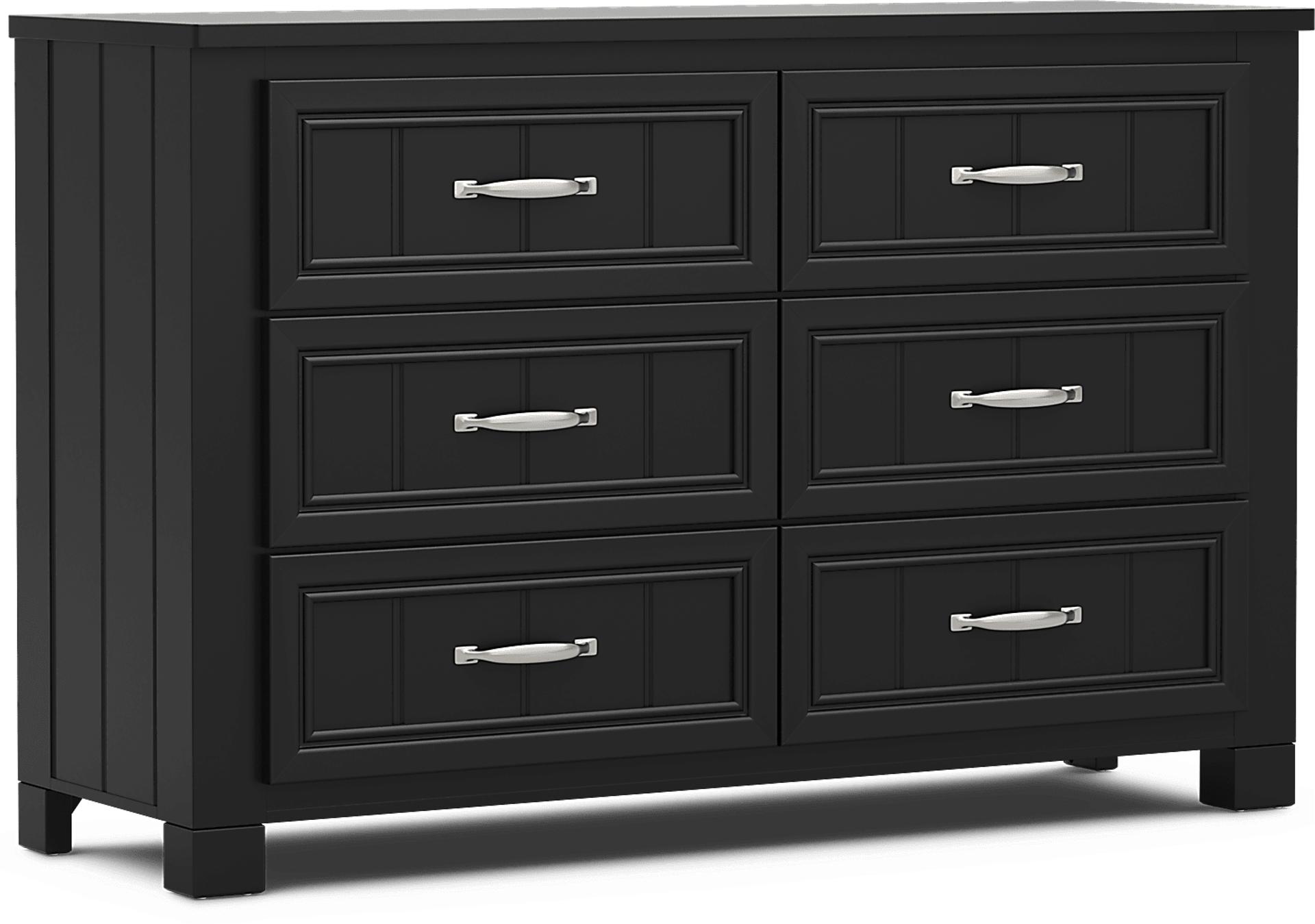 black childrens dresser Amazon.com : Storkcraft Alpine 6-Drawer Dresser, Cranbrook nursery dresser features long metal handles on the front of each drawer with smooth ball Cranbrook 6 Drawer Double Dresser