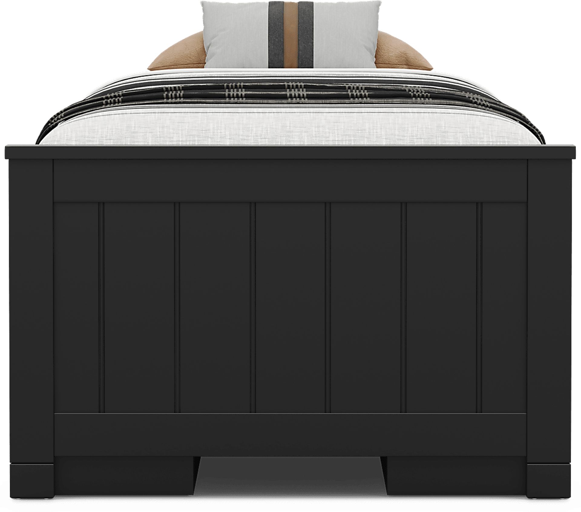 Kids Cottage Colors 2.0 Black Twin Low Profile Bed with 2 Storage Side Rails - Image 2
