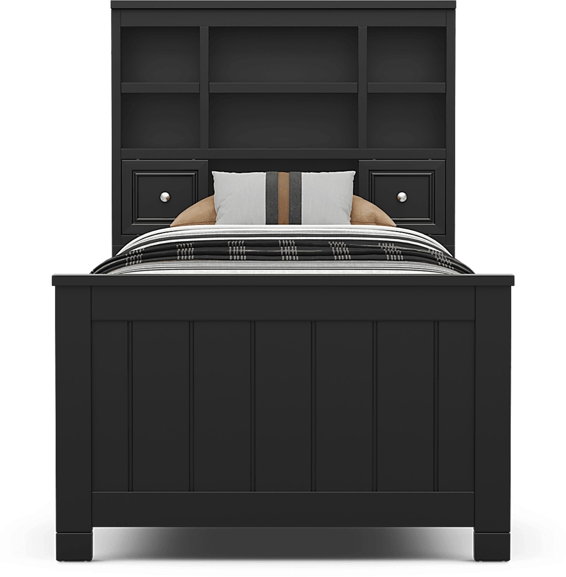 Kids Cottage Colors 2.0 Black Twin XL Bookcase Bed - Image 2