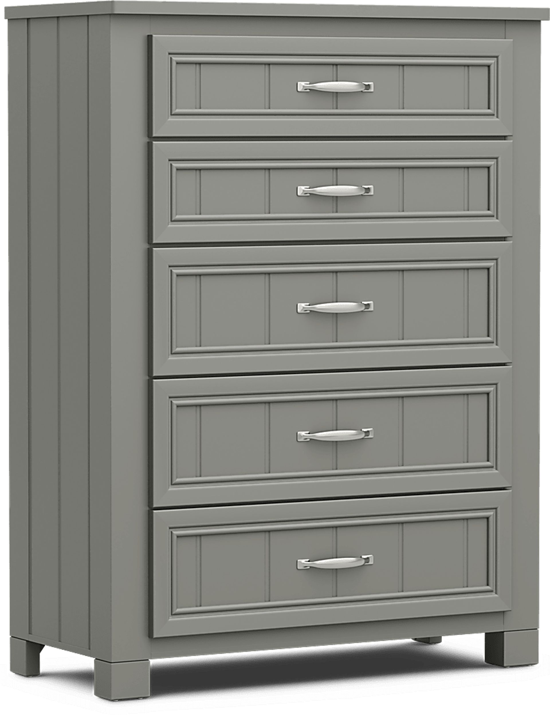 Kids Cottage Colors 2.0 Gray 5-Drawer Chest - Image 2