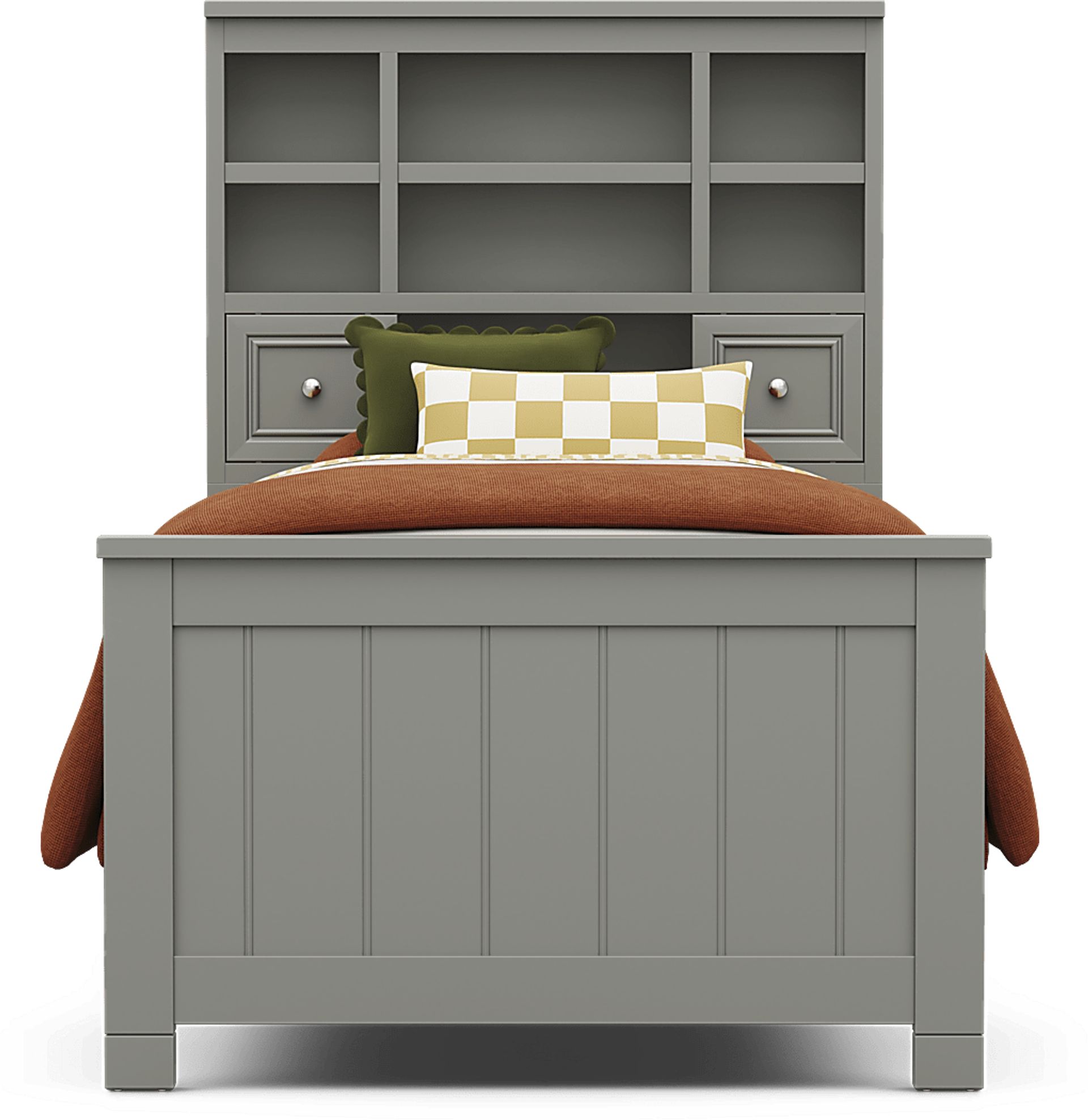 Kids Cottage Colors 2.0 Gray Twin Bookcase Bed - Image 2