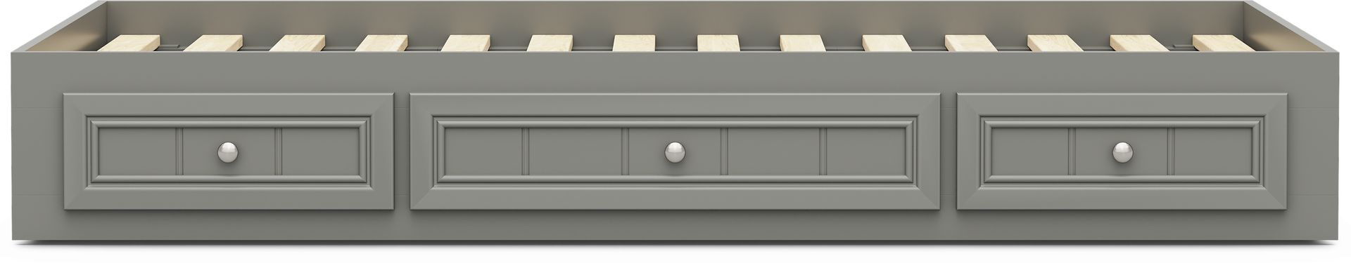 Kids Cottage Colors 2.0 Gray Twin Platform Bed with 3 Storage Drawers - Image 2