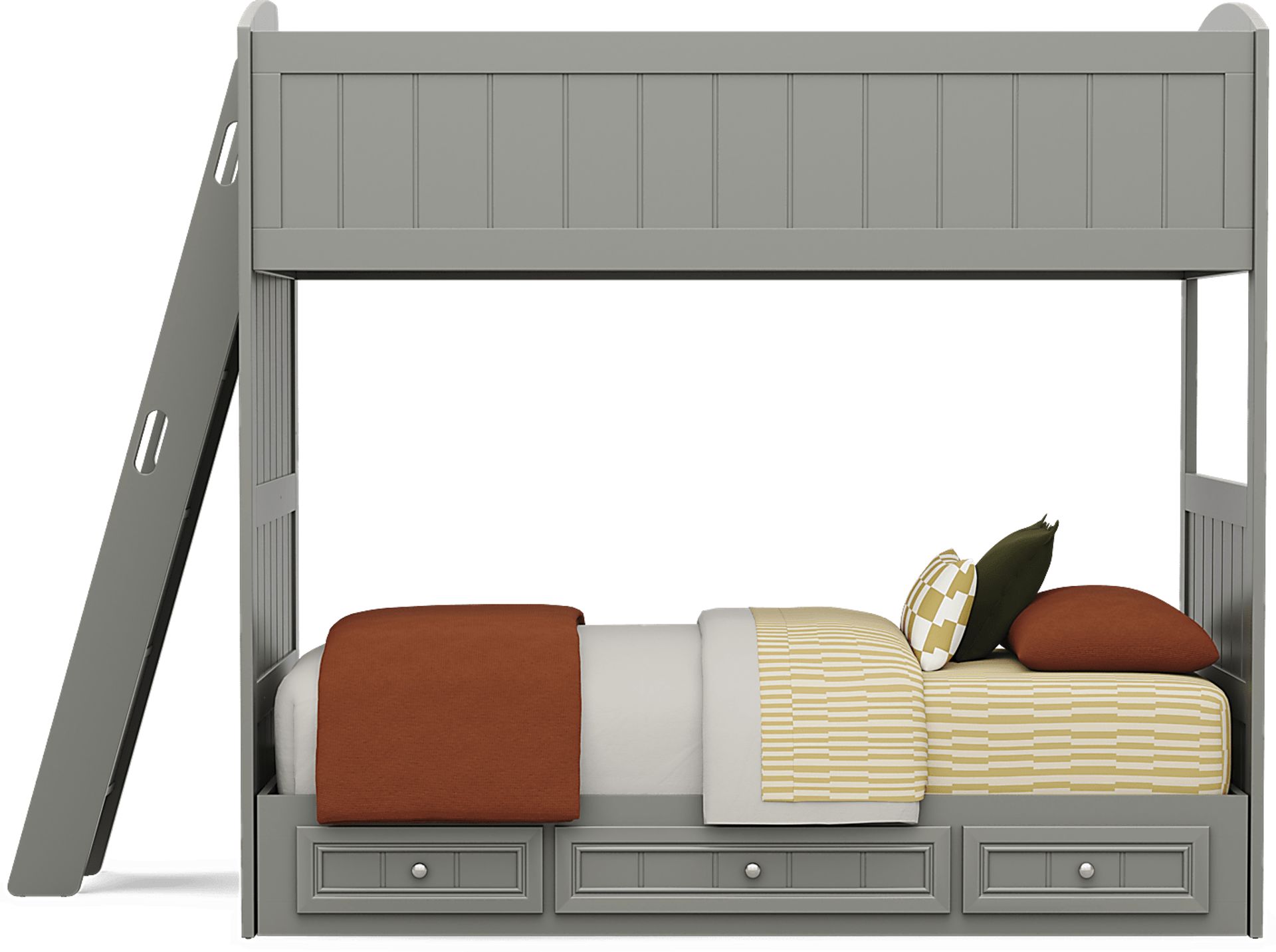 Kids Cottage Colors 2.0 Gray Twin/Twin Bunk Bed - Image 2