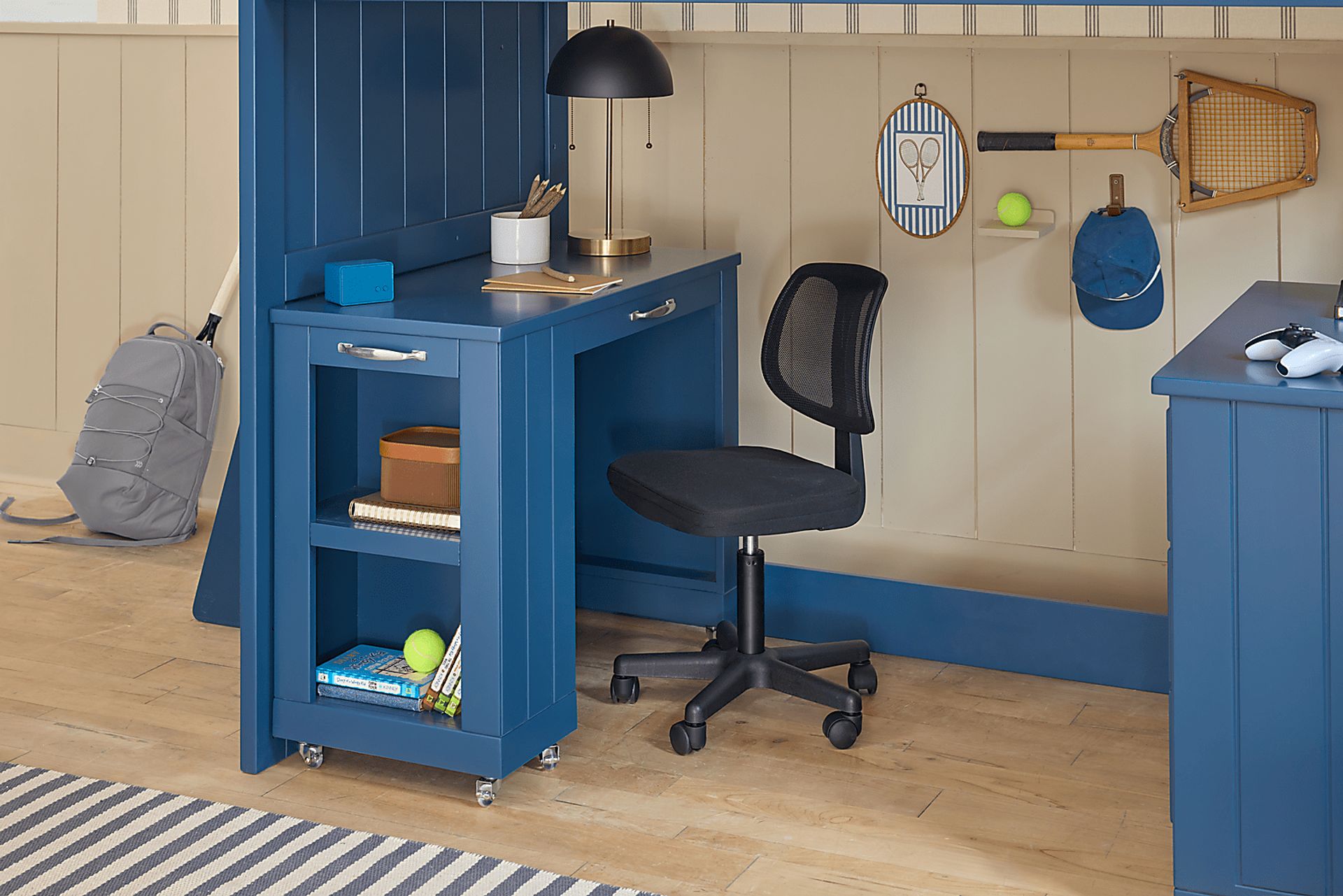 Kids Cottage Colors 2.0 Navy Caster Desk - Image 3
