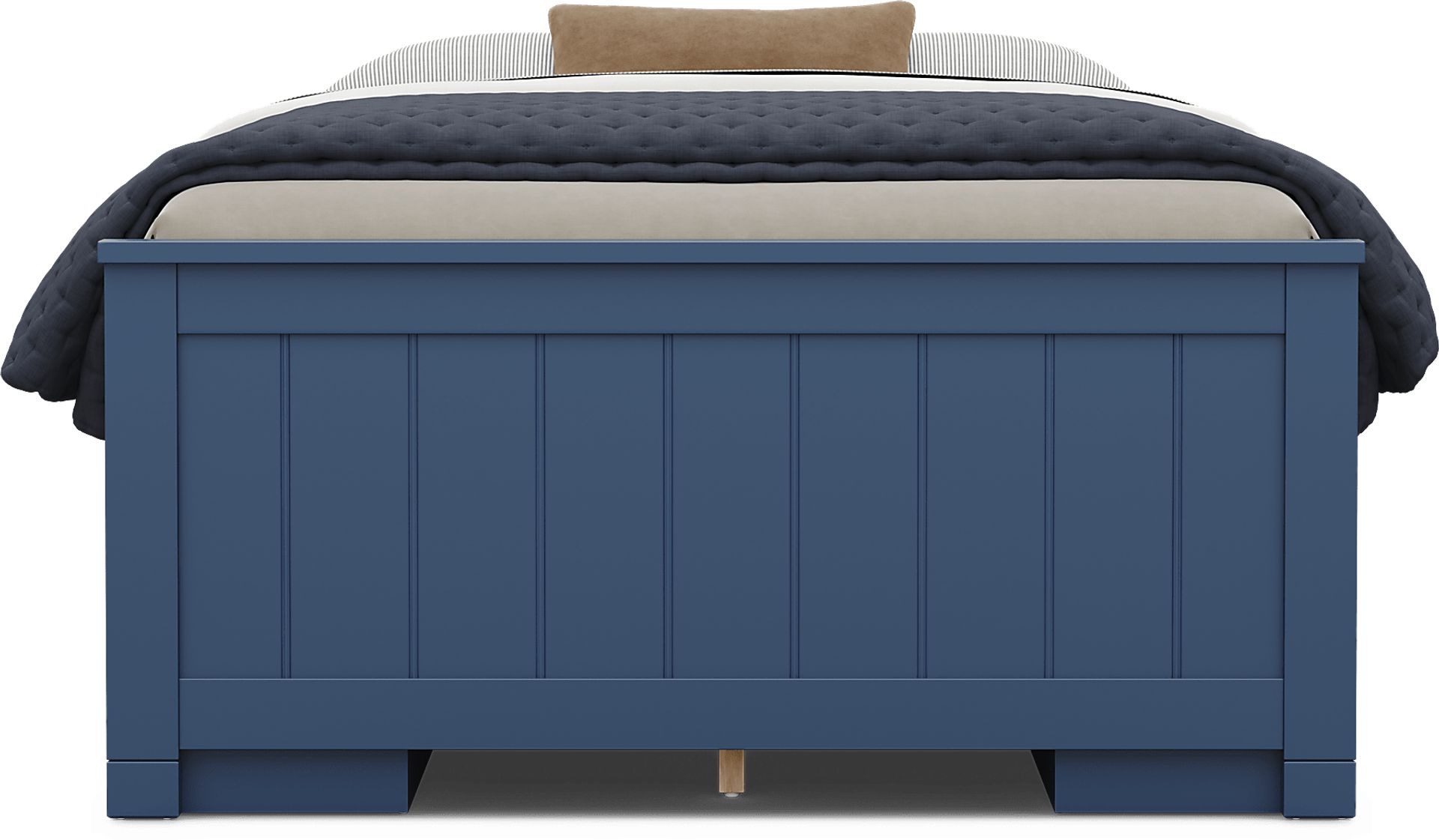 Kids Cottage Colors 2.0 Navy Full Low Profile Bed with 2 Storage Side Rails - Image 2