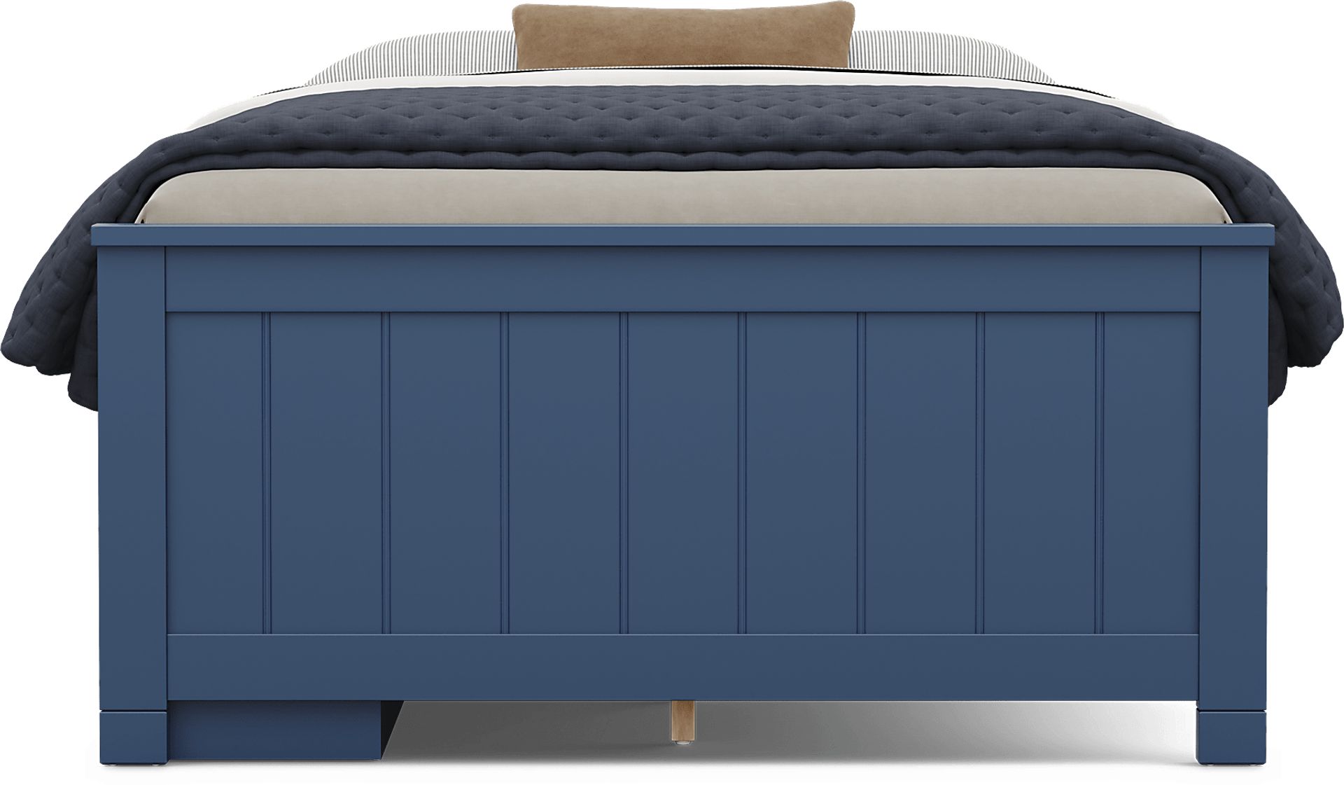 Kids Cottage Colors 2.0 Navy Full Low Profile Bed with Storage Side Rail - Image 2