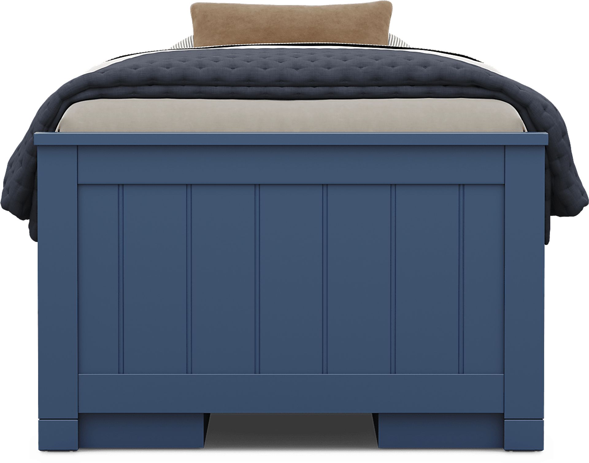 Kids Cottage Colors 2.0 Navy Twin Low Profile Bed with 2 Storage Side Rails - Image 2
