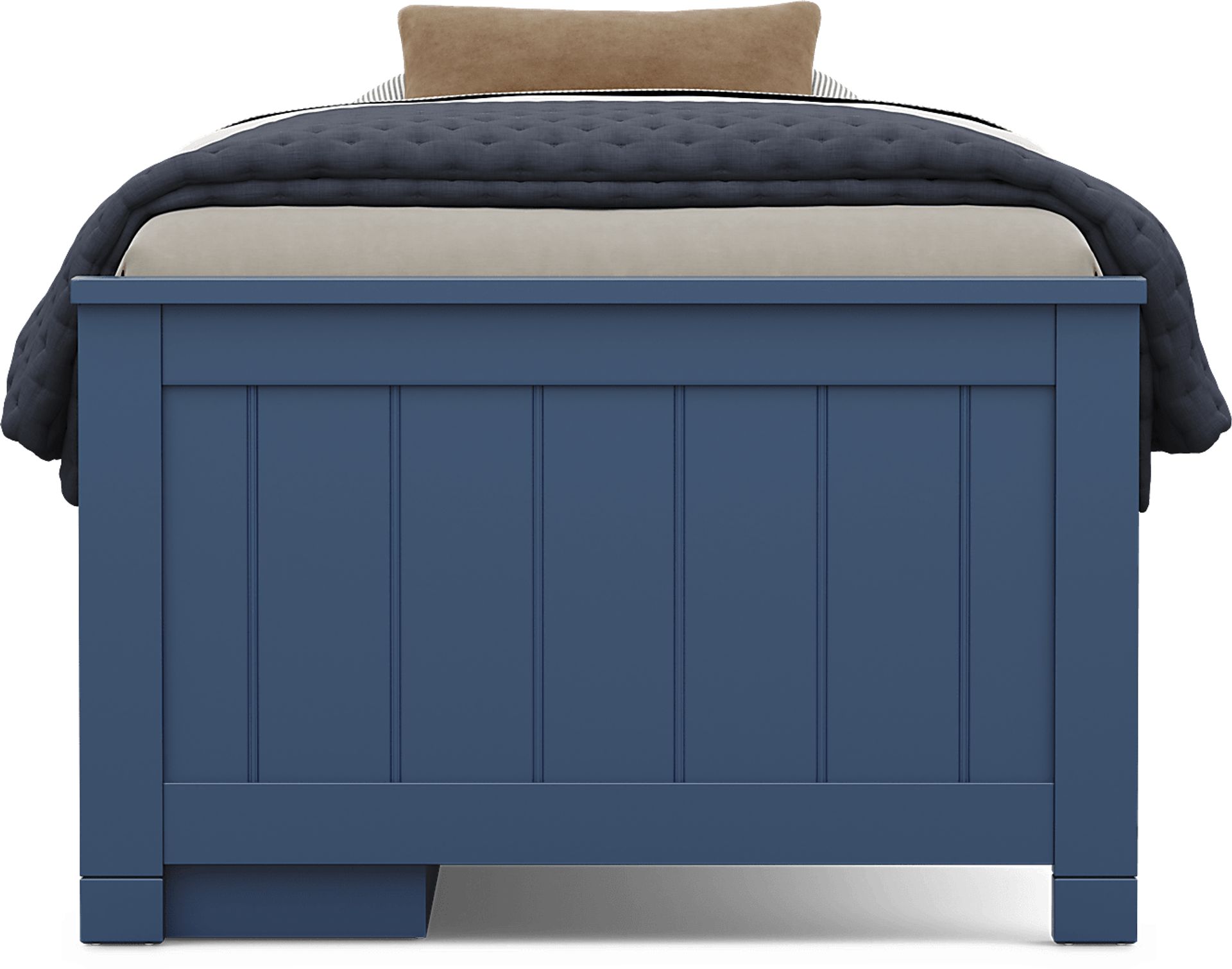 Kids Cottage Colors 2.0 Navy Twin Low Profile Bed with Storage Side Rail - Image 2