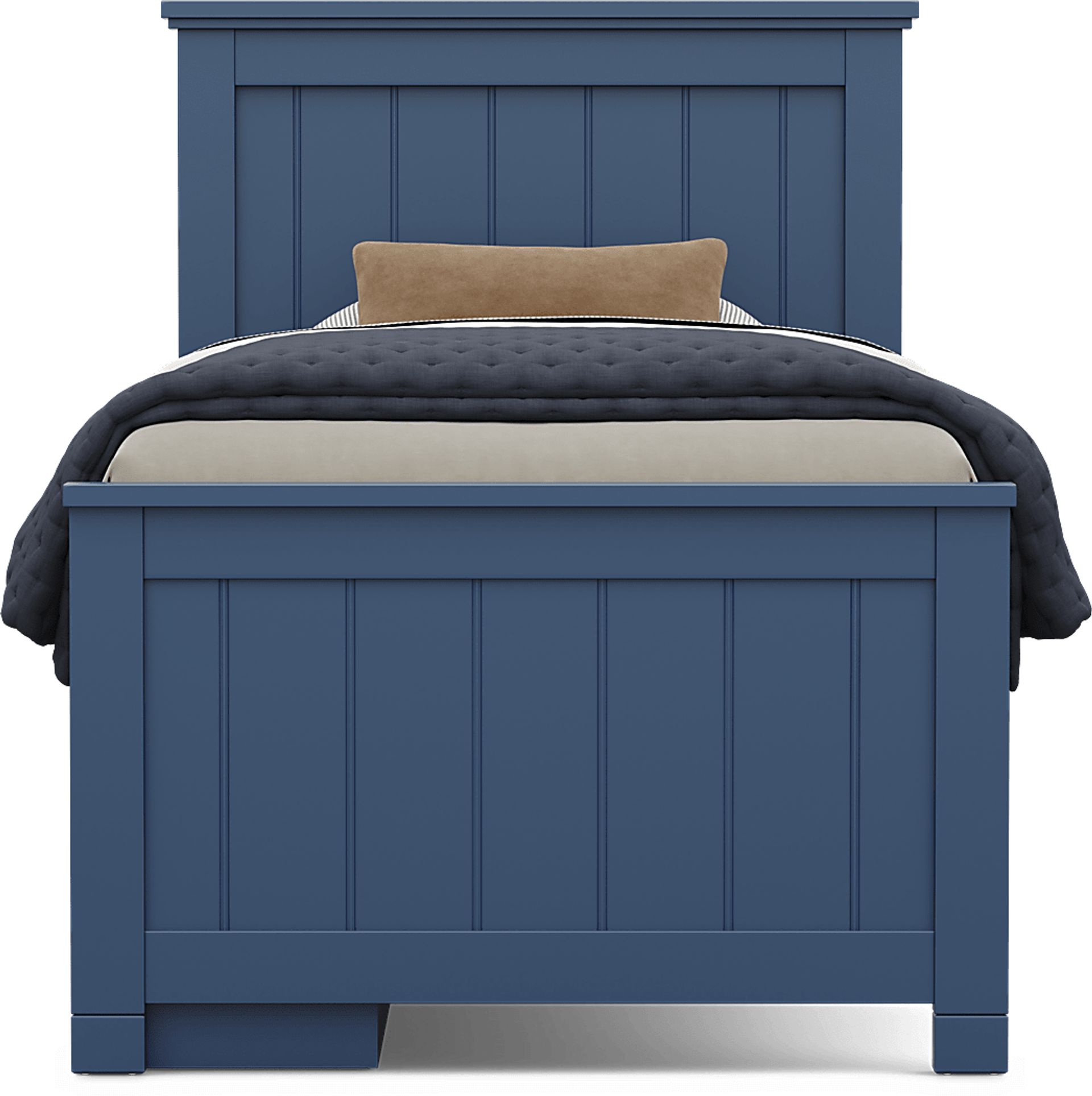 Kids Cottage Colors 2.0 Navy Twin Panel Bed with Storage Side Rail - Image 2