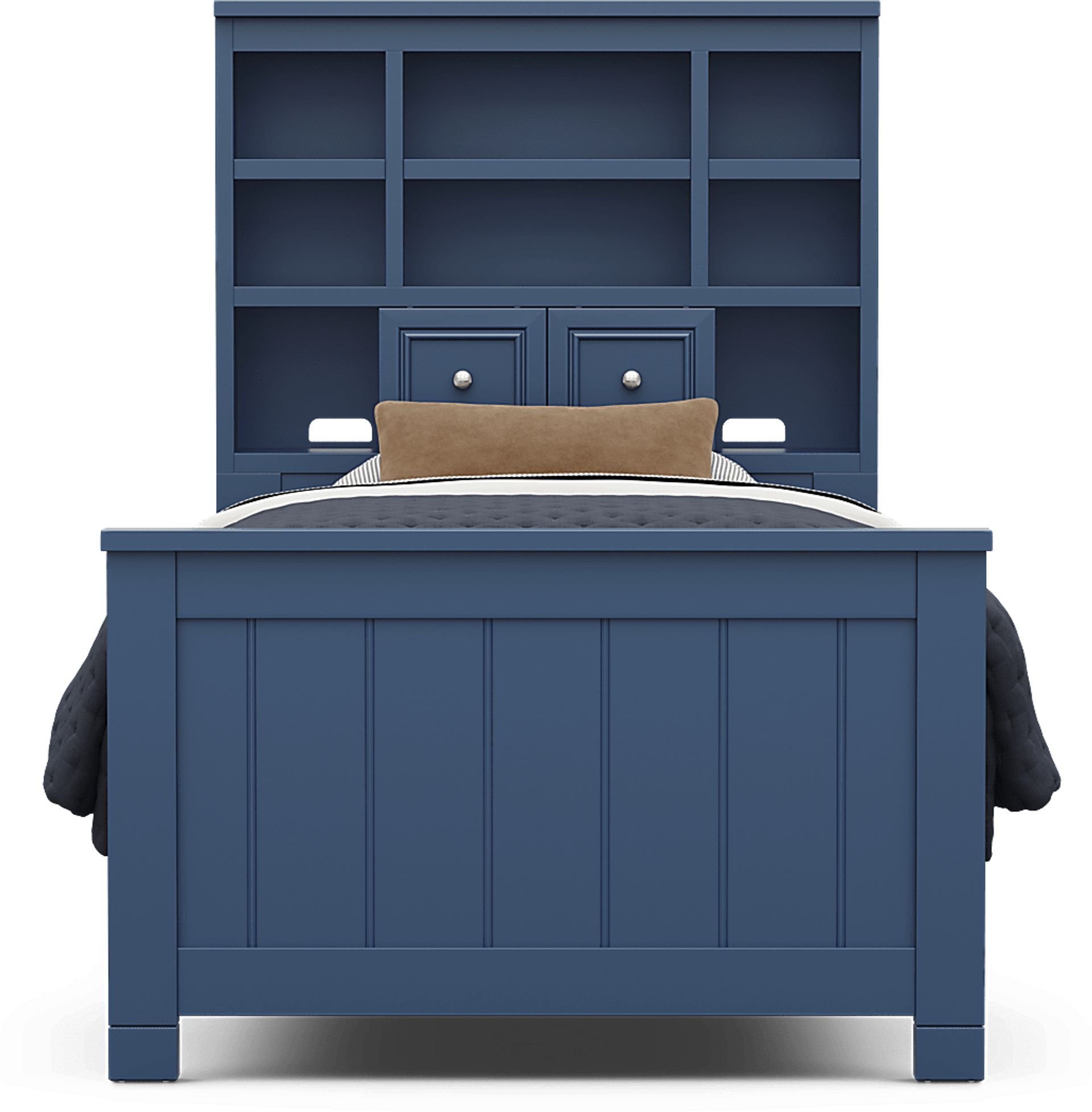 Kids Cottage Colors 2.0 Navy Twin XL Bookcase Bed - Image 2