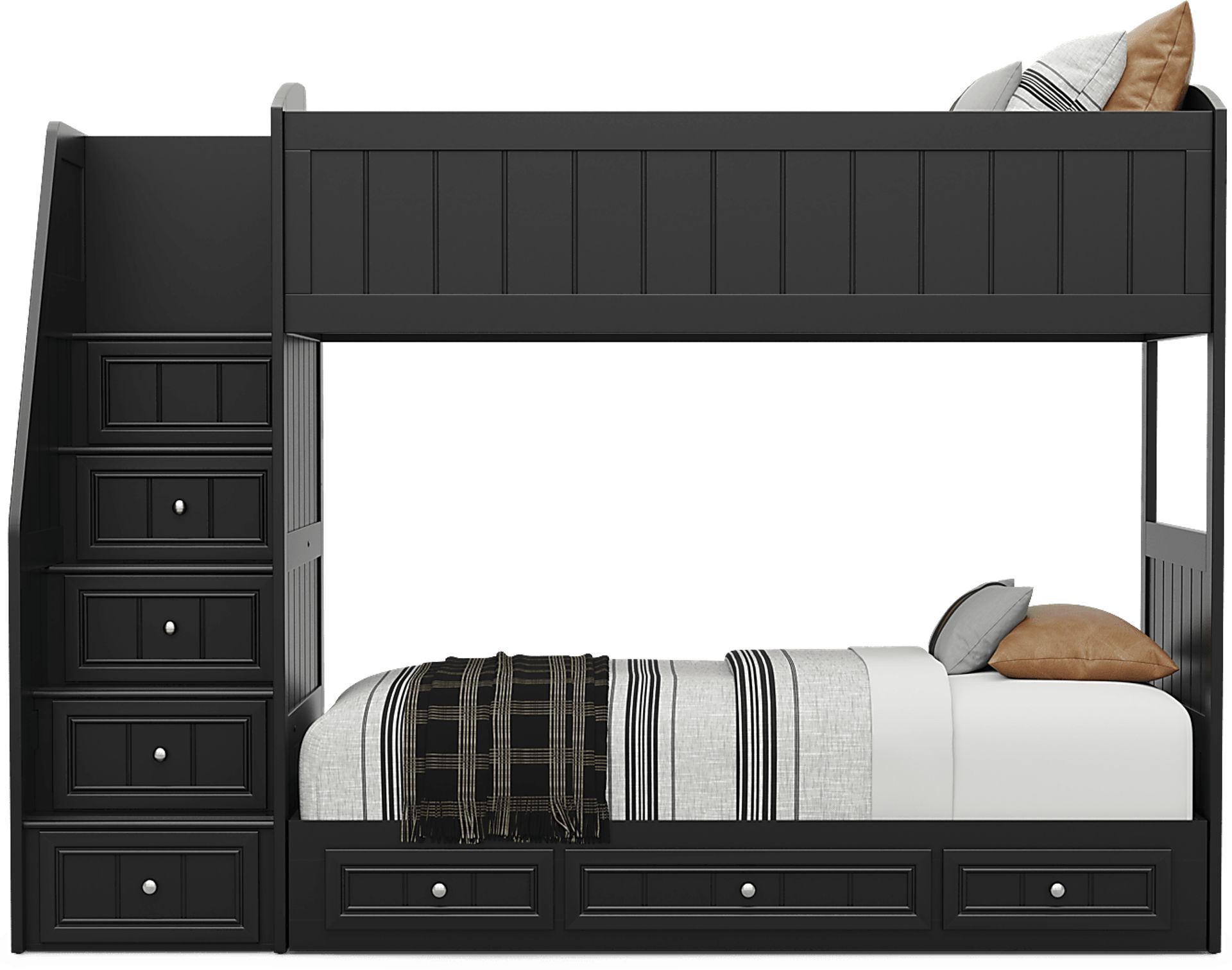 Kids Cottage Colors 2.0 Black Twin/Twin Step Loft - Image 2