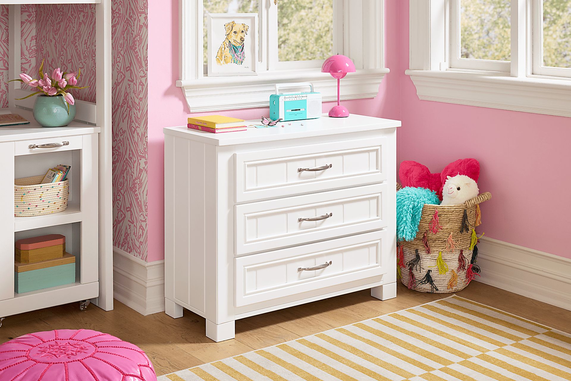 Kids Cottage Colors 2.0 White 3-Drawer Chest - Image 3