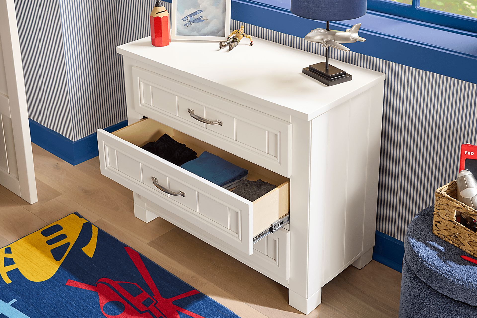 Kids Cottage Colors 2.0 White 3-Drawer Chest - Image 4