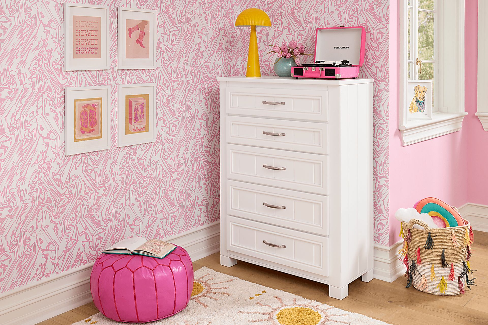 Kids Cottage Colors 2.0 White 5-Drawer Chest - Image 4
