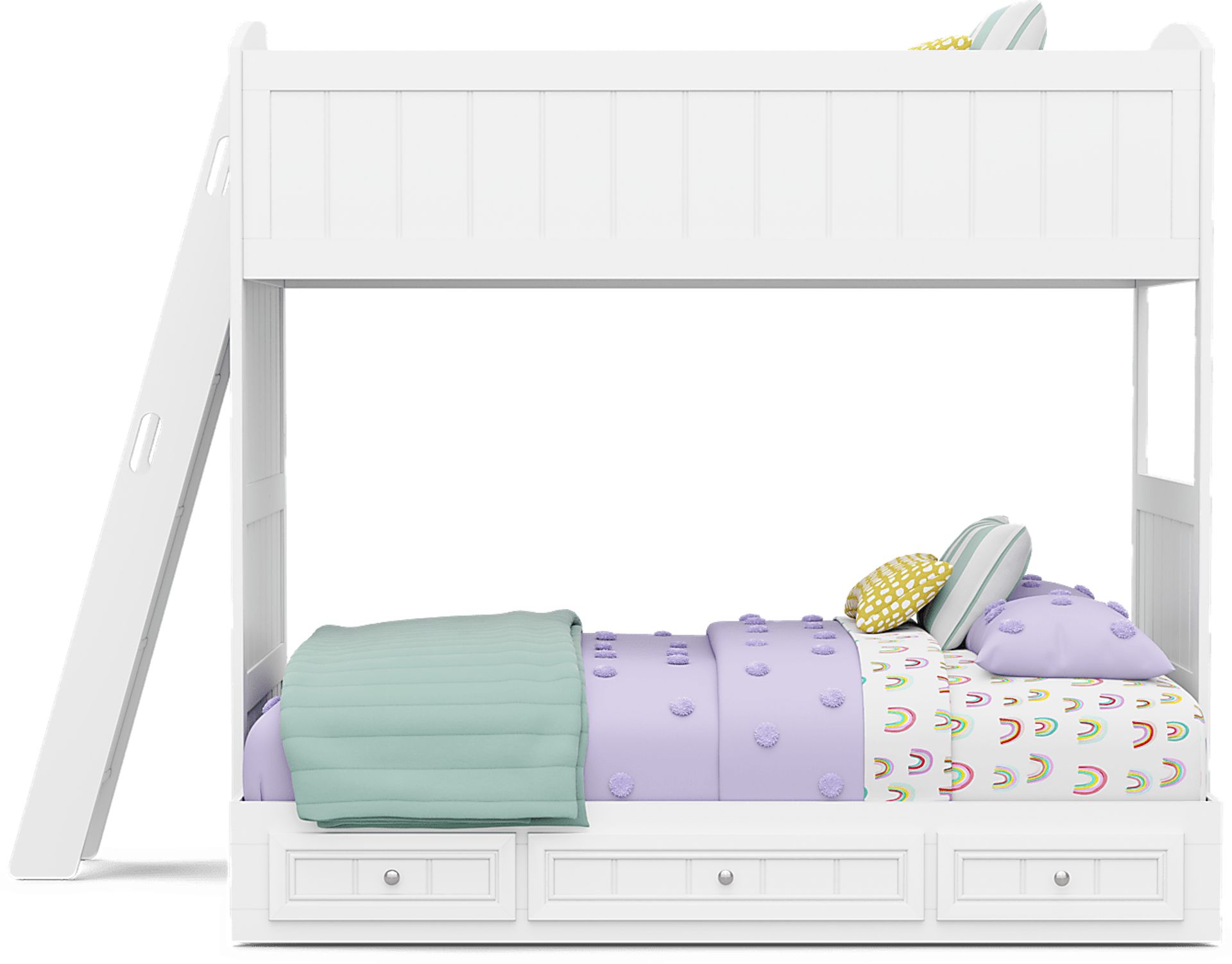 Kids Cottage Colors 2.0 White Twin/Full Loft - Image 2