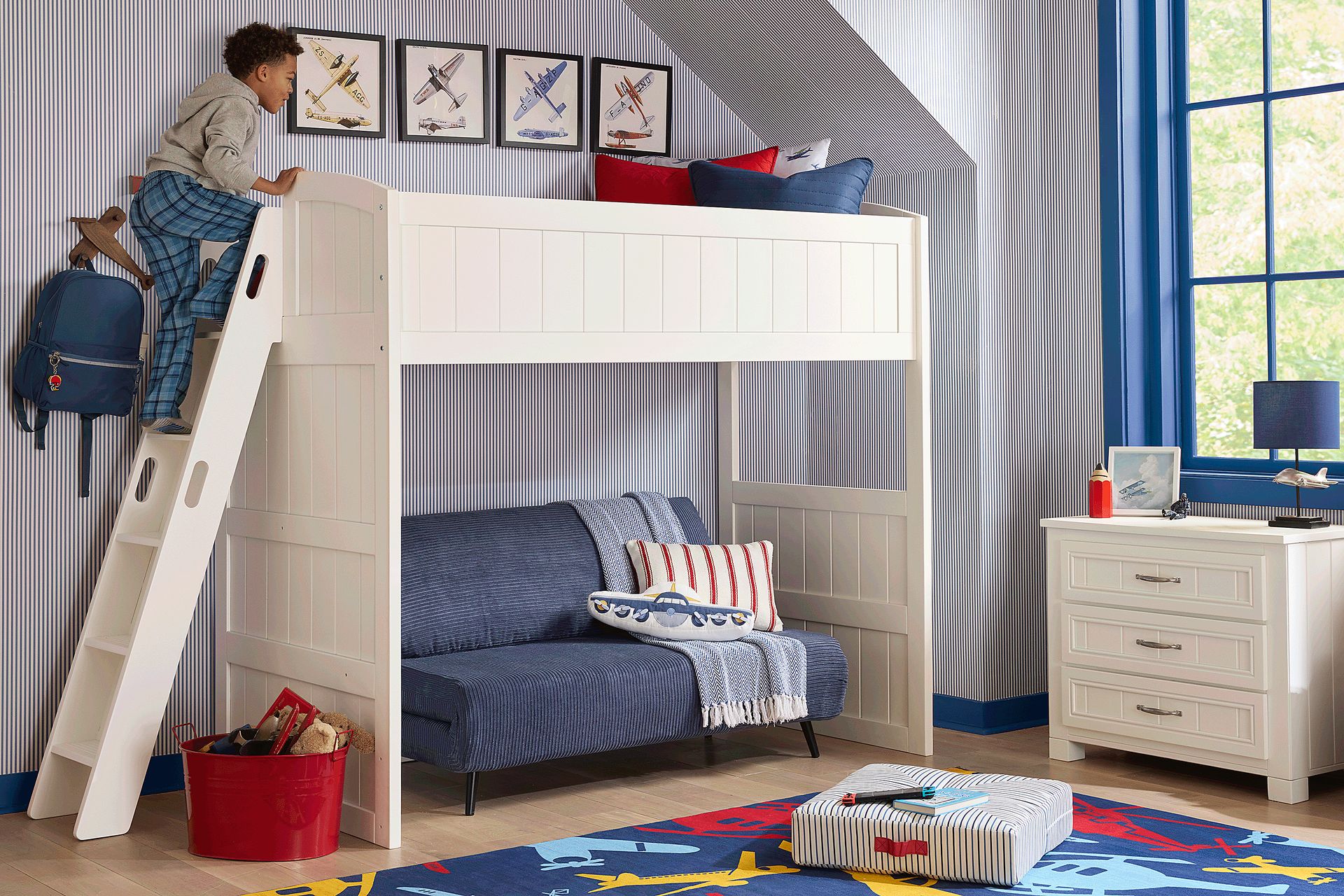Kids Cottage Colors 2.0 White Twin Loft - Image 3