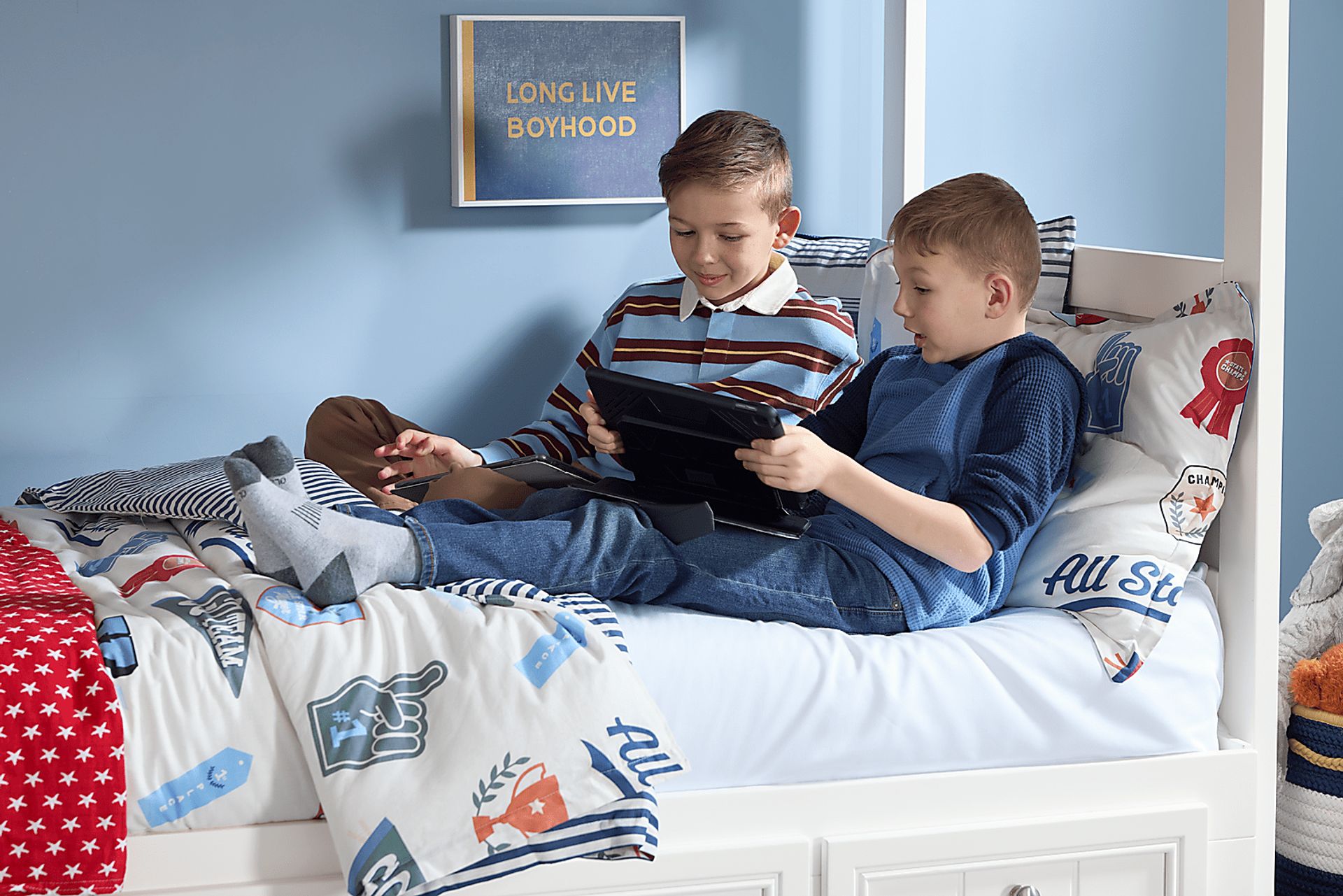Kids Cottage Colors 2.0 White Twin/Twin Bunk Bed - Image 7