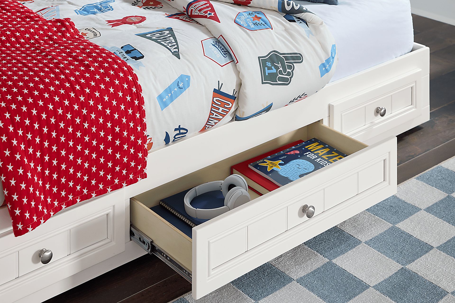 Kids Cottage Colors 2.0 White Twin/Twin Step Bunk Bed - Image 5