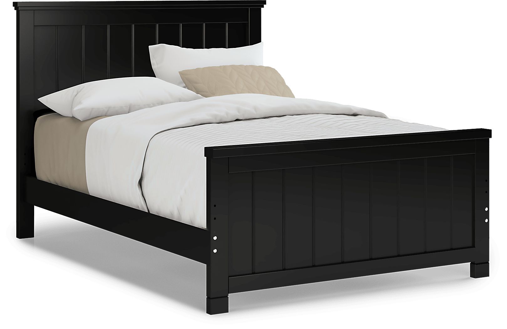 Kids Cottage Colors Black Full Panel Bed