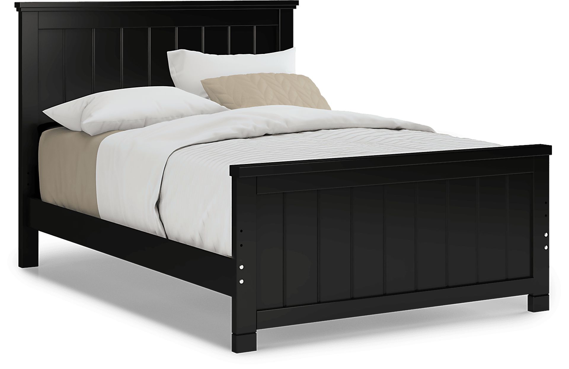 Kids Cottage Colors Black Full Panel Bed - Image 1